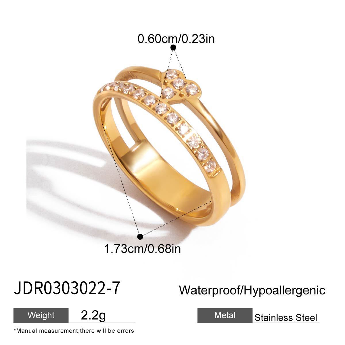 Bracelet en acier titane inoxydable en forme de cœur et non décolorant