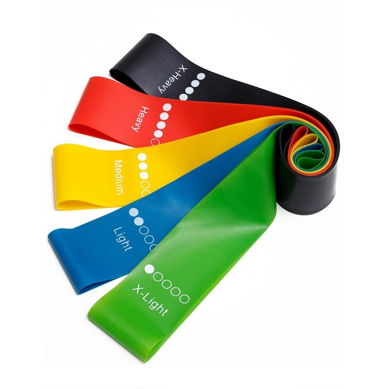 Bandes élastiques de résistance au yoga Équipement de fitness intérieur et extérieur 0,35 mm-1,1 mm