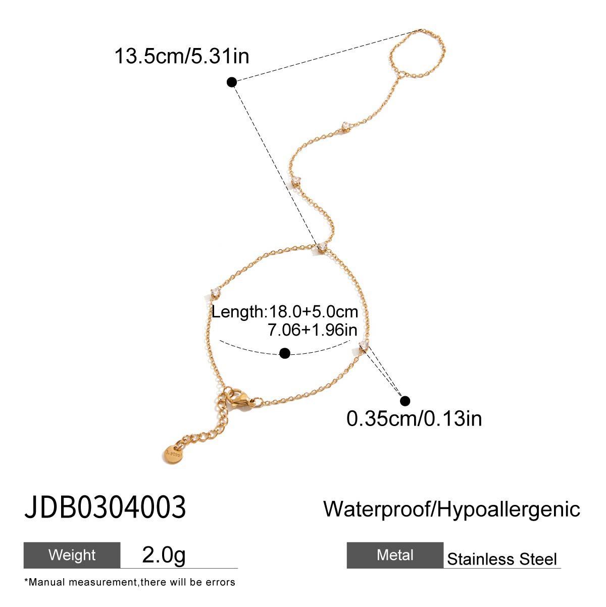 Bracelet en acier titane inoxydable en forme de cœur et non décolorant