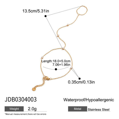 Bracelet en acier titane inoxydable en forme de cœur et non décolorant
