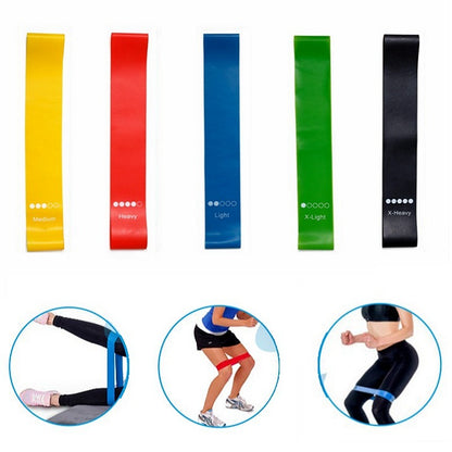 Bandes élastiques de résistance au yoga Équipement de fitness intérieur et extérieur 0,35 mm-1,1 mm