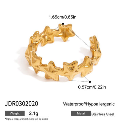 Bracelet en acier titane inoxydable en forme de cœur et non décolorant